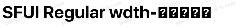 SFUI Regular wdth字体转换